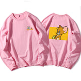 Tom and Jerry Hoodie round Neck Spring and Autumn Sweater Loose Pullover Long Sleeve