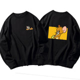 Tom and Jerry Hoodie round Neck Spring and Autumn Sweater Loose Pullover Long Sleeve