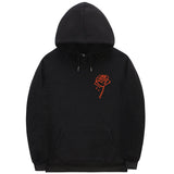 Black Rose Hoodie People Are Poison Rose Hooded Hoodie Men's and Women's Rose Fleece Hoodie