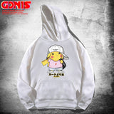 Men and Women Pokemon Pikachu Hoodie Women's Spring and Autumn Clothing Pikachu Loose