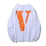 Vlone Sweatshirt Personality Print Oversize Men and Women Couple Long Sleeve Loose Hip Hop Style