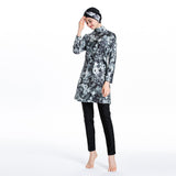 Burkini Muslim Swimwear Printed Three-Piece Set Swimsuit Beachwear Suit