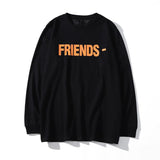 Vlone Sweatshirt Friends Printed Design Men's and Women's Pullover Loose Hip Hop Sweater