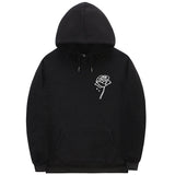 Black Rose Hoodie People Are Poison Rose Hooded Hoodie Men's and Women's Rose Fleece Hoodie