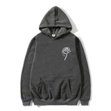 Black Rose Hoodie People Are Poison Rose Hooded Hoodie Men's and Women's Rose Fleece Hoodie