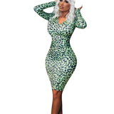 Fashion Small Pattern Long Sleeve Autumn Dress