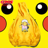 Men and Women Pokemon Pikachu Hoodie Women's Spring and Autumn Clothing Pikachu Loose