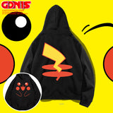 Men and Women Pokemon Pikachu Hoodie Pikachu Hooded Sweater
