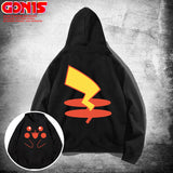 Men and Women Pokemon Pikachu Hoodie Pikachu Hooded Sweater