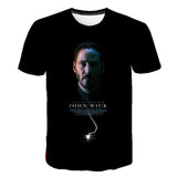 John Wick Keanu T Shirt John Wick3d Printed round Neck T-shirt Men and Women