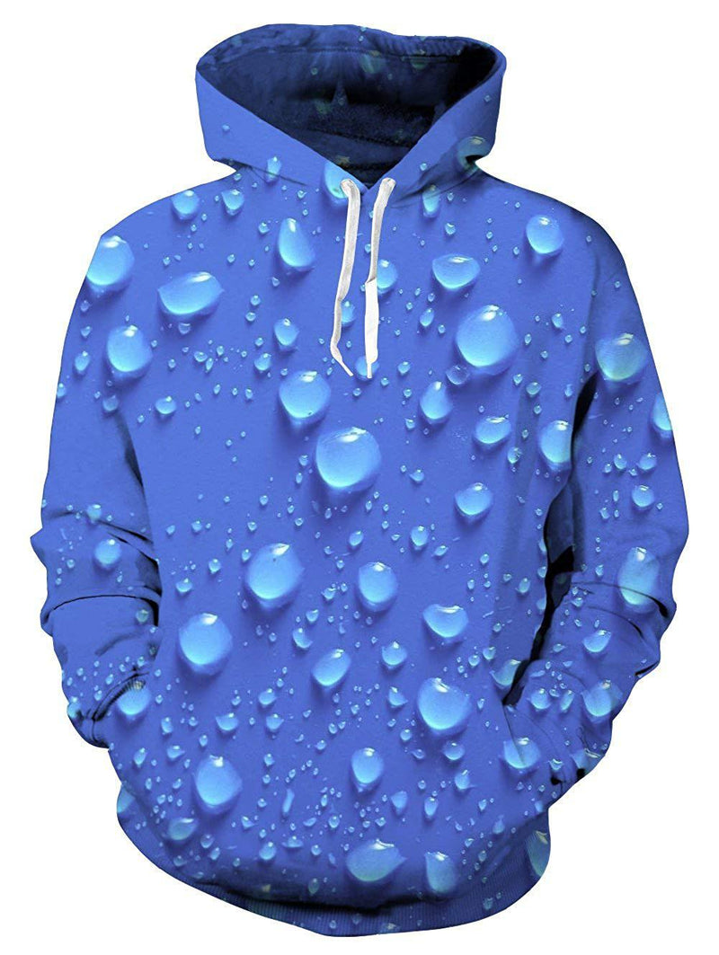 Drippy Hoodies Water Drops 3D Printed Wool Pullover Hoodie