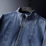 Cotton Solid Men's Denim Trucker Jacket Mens Spring Autumn Casual Slim Fit Bomber Jackets Men Jean Coat Men Outwear Male Cowboy Jacket