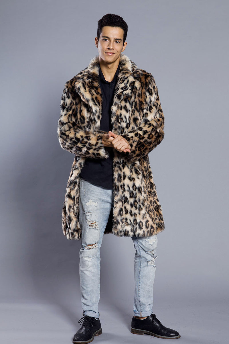 Beaver Coat Men's Leopard Coat