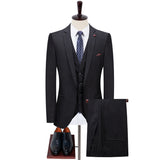 Seersucker Suit Men's Three-Piece Suit