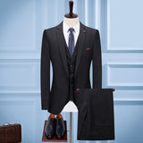 Seersucker Suit Men's Three-Piece Suit