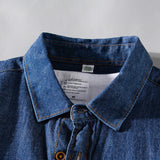Denim Shirts Men Long Sleeve Coat Top