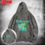 Men and Women Pokemon Pikachu Hoodie Anime Loose Shoulder Coat