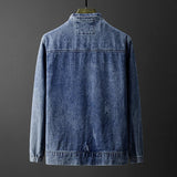 Cotton Solid Men's Denim Trucker Jacket Mens Spring Autumn Casual Slim Fit Bomber Jackets Men Jean Coat Men Outwear Male Cowboy Jacket