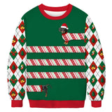 Ugly Christmas Sweater Digital Printing Men's and Women's Same round Neck Sweater Autumn Long Sleeve Pullover Top