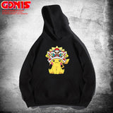 Men and Women Pokemon Pikachu Hoodie Anime Pikachu Hooded Sweater