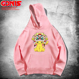 Men and Women Pokemon Pikachu Hoodie Anime Pikachu Hooded Sweater