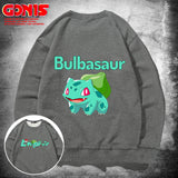 Men And Women Pokemon Pikachu Hoodie Pokémon Round Neck Sweater