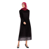 Muslim Women Stylish Kashibo Abaya Muslim Ladies Long Gown Islamic Clothing Jilbab Jalabiya Polka Dot Plus Size Dress