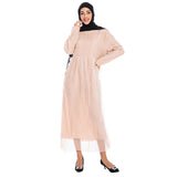 Muslim Women Stylish Kashibo Abaya Muslim Ladies Long Gown Islamic Clothing Jilbab Jalabiya Polka Dot Plus Size Dress