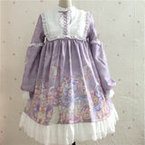 Gothic Lolita Harajuku Style Clothing Long Sleeve High Waist Op Dress Princess Dress