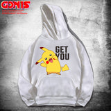 Men and Women Pokemon Pikachu Hoodie Autumn Loose Oversize Coat Anime Clothes