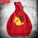Men and Women Pokemon Pikachu Hoodie Autumn Loose Oversize Coat Anime Clothes