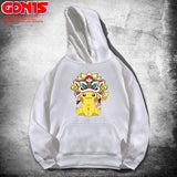 Men and Women Pokemon Pikachu Hoodie Anime Pikachu Hooded Sweater