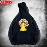 Men and Women Pokemon Pikachu Hoodie Anime Pikachu Hooded Sweater