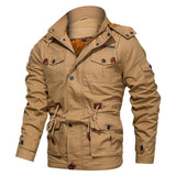 Men Fit Bomber Jacket Windbreaker Moto Street Coat Winter Casual plus Size Hooded Men's Jacket plus Velvet Thick Mid-Length Coat