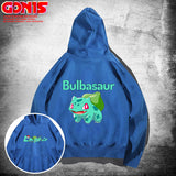 Men and Women Pokemon Pikachu Hoodie Anime Loose Shoulder Coat