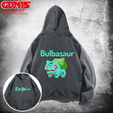 Men and Women Pokemon Pikachu Hoodie Anime Loose Shoulder Coat