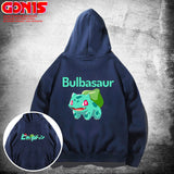 Men and Women Pokemon Pikachu Hoodie Anime Loose Shoulder Coat