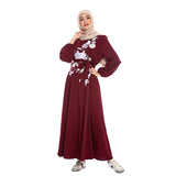 Muslim Women Stylish Kashibo Abaya Muslim Ladies Long Gown Islamic Clothing Jilbab Jalabiya Fashion Plus Size Lantern Sleeve Maxi Dress