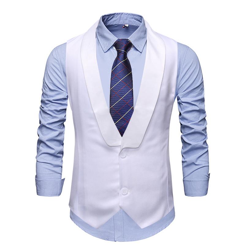 Men's Dress Vests Men's Vest Casual Jacket Business Waistcoat Men's Vest Casual Suit Jacket