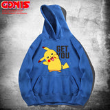 Men and Women Pokemon Pikachu Hoodie Autumn Loose Oversize Coat Anime Clothes