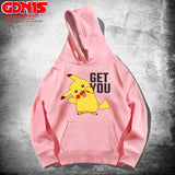 Men and Women Pokemon Pikachu Hoodie Autumn Loose Oversize Coat Anime Clothes
