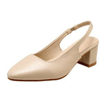 Nude Chunky Heel Sandals