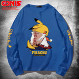 Men and Women Pokemon Pikachu Hoodie T-shirt Men's Long Sleeve