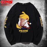 Men and Women Pokemon Pikachu Hoodie T-shirt Men's Long Sleeve