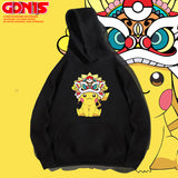 Men and Women Pokemon Pikachu Hoodie Anime Pikachu Hooded Sweater