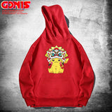 Men and Women Pokemon Pikachu Hoodie Anime Pikachu Hooded Sweater