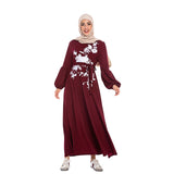 Muslim Women Stylish Kashibo Abaya Muslim Ladies Long Gown Islamic Clothing Jilbab Jalabiya Fashion Plus Size Lantern Sleeve Maxi Dress