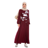 Muslim Women Stylish Kashibo Abaya Muslim Ladies Long Gown Islamic Clothing Jilbab Jalabiya Fashion Plus Size Lantern Sleeve Maxi Dress