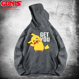 Men and Women Pokemon Pikachu Hoodie Autumn Loose Oversize Coat Anime Clothes