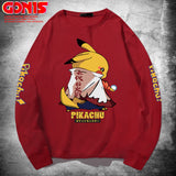 Men and Women Pokemon Pikachu Hoodie T-shirt Men's Long Sleeve